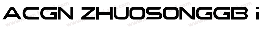 ACGN ZhuoSongGB Flash字体转换